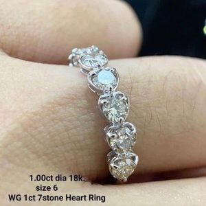 7-heart Shape Diamond Ring